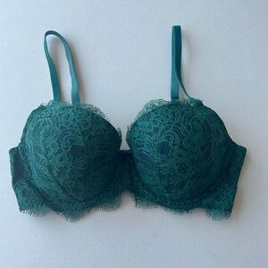 Victorias Secret Green Lace Bra size 36D